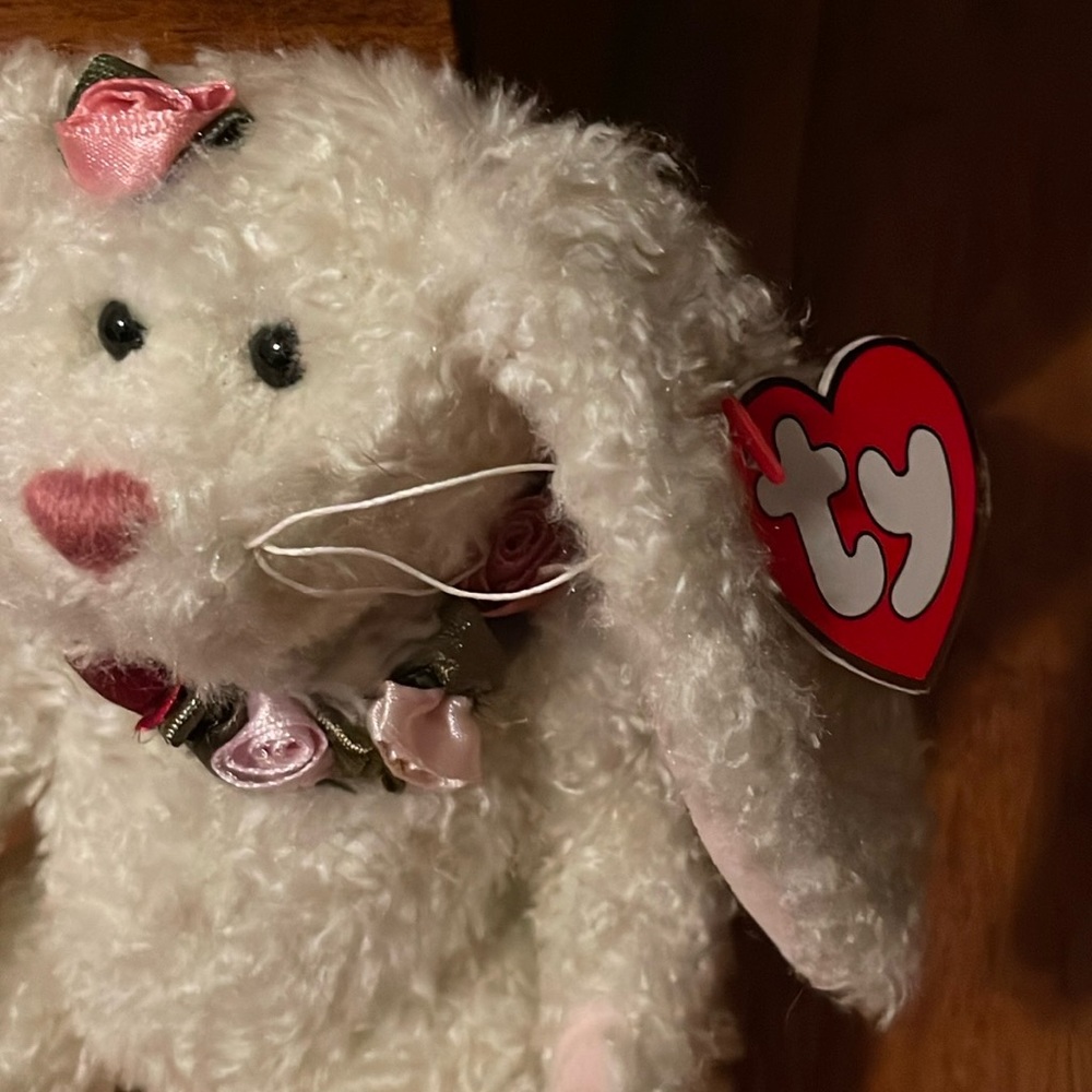 1993 Retired Ty The Attic Treasures Collection Plush Rosalyne Bunny - Picture 2 of 9